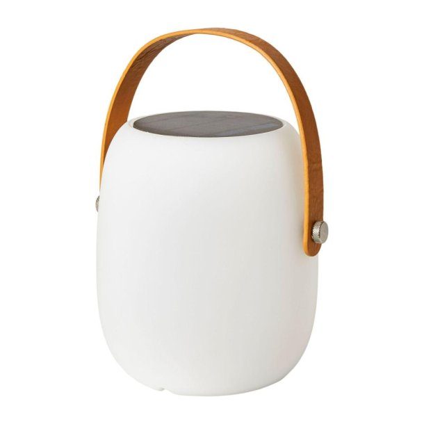 Charmerende solcelle lampe med h�ndtag - Dagslyssensor - Vandt�t - USB - V�lg st�rrelse!  D13 X 16 cm 