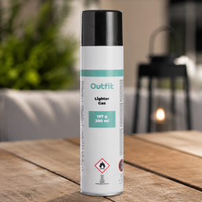 OUTFIT Lightergas 300 ml - Effektiv genopfyldningsgas med studser til de fleste lightere