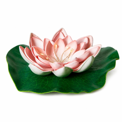 Solcelle lotusblomst flydelys �21 cm - Hyggelig Rosa vanddekoration med 8 LED-lys og IP44