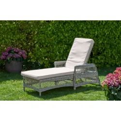MODEL: VILA - solseng Komfortabel INKL. lux. all-weather hynde og justerbar ryg - B:73 cm x D:195 cm x H:54 cm 