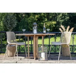 Stilren og stabelbar havestol i UV-resistent PP med robuste st�lben - Model: Branson - F�s i flere farver