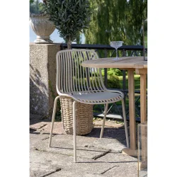 Stilren og stabelbar havestol i UV-resistent PP med robuste st�lben - Model: Branson - F�s i flere farver