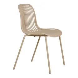 Stilren og stabelbar havestol i UV-resistent PP med robuste st�lben - Model: Branson - F�s i flere farver