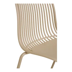 Stilren og stabelbar havestol i UV-resistent PP med robuste st�lben - Model: Branson - F�s i flere farver