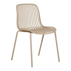 Stilren og stabelbar havestol i UV-resistent PP med robuste st�lben - Model: Branson - F�s i flere farver