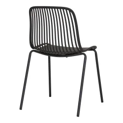 Stilren og stabelbar havestol i UV-resistent PP med robuste st�lben - Model: Branson - F�s i flere farver