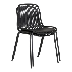 Stilren og stabelbar havestol i UV-resistent PP med robuste st�lben - Model: Branson - F�s i flere farver