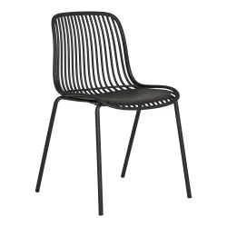 Stilren og stabelbar havestol i UV-resistent PP med robuste st�lben - Model: Branson - F�s i flere farver