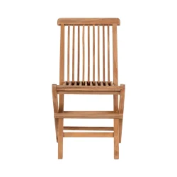 Ribbet brne spisebordstol  i teaktr - Model: Arvid