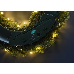 Smuk og autentisk LED grankrans med timer - Inde/Ude