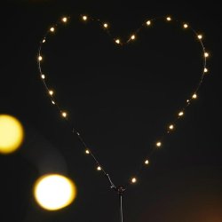 Elegant lyshjerte - Kan bruges til hjemmet, haven eller dekoration til fester - Inde/ude