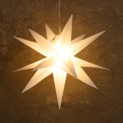 Foldbar 3D stjerne med timerfunktion - Til batteri - Inde/Ude