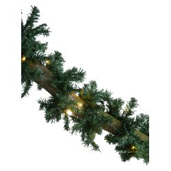 Lang granguirlande med LED - Timer - Vlg strrelse