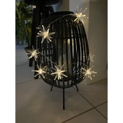 LED Stjerne lyskde - Batteri m. timer