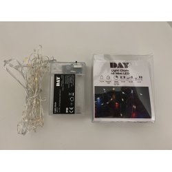 Lyskde M/40MINI LED M/TIMER T/BATTERI - IP20. MODERNE LYSKDE TIL INDENDRS BRUG!  Vlg strrelse!!