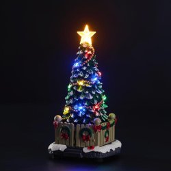 Charmerende juletr til dekoration med LED - Kan spille 8 forskellige melodier - Inklusiv batterier 
