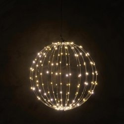 Dekorativ lyskugle med dobbelt timerfunktion 160LED 35cm- Inde/Ude