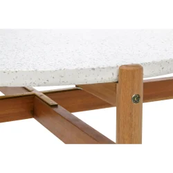 Loungest i UV-beskyttet flettet reb og akacietr til 4 personer, inkl. hynder - Model: Viol