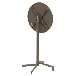Sammenklappeligt barbord �60 cm i cappuccino � Stilrent st�bord til inde- og udebrug
