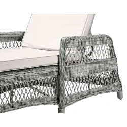 MODEL: VILA - solseng Komfortabel INKL. lux. all-weather hynde og justerbar ryg - B:73 cm x D:195 cm x H:54 cm 