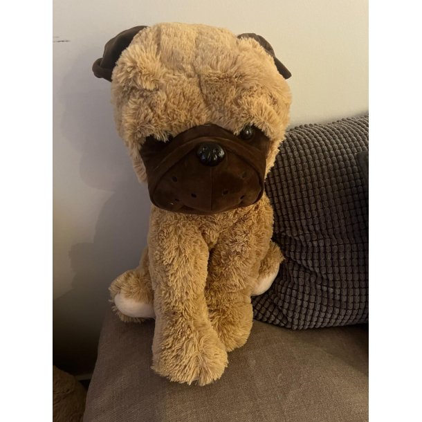 K�mpe bulldog bamse i brune nuancer - v�lg st�rrelse
