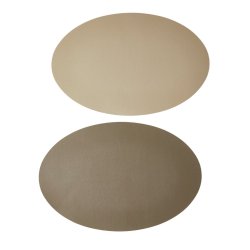 Dkkeserviet i ovalt design - Fremstillet i PU lder soft - Foldbar - 30x45 cm - Vlg farve