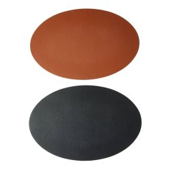 Dkkeserviet i ovalt design - Fremstillet i PU lder soft - Foldbar - 30x45 cm - Vlg farve