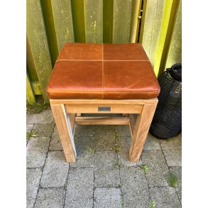Sdehynde 40x40x5cm i sort eller cognac bffellder - vlg farve