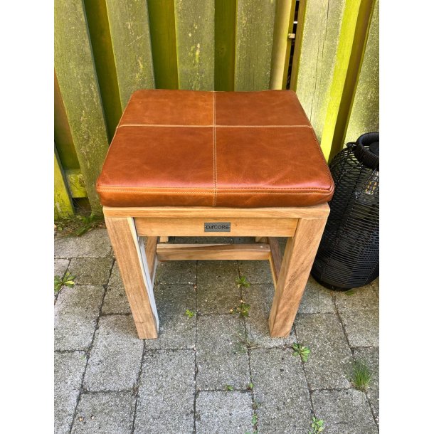 Sdehynde 40x40x5cm i sort eller cognac bffellder - vlg farve