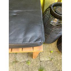 Bnkhynde 118x40x5cm i sort eller cognac bffellder