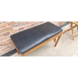 Bnkhynde 118x40x5cm i sort eller cognac bffellder