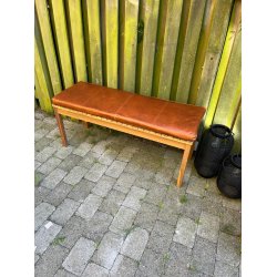 Bnkhynde 118x40x5cm i sort eller cognac bffellder
