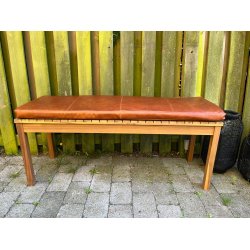 Bnkhynde 118x40x5cm i sort eller cognac bffellder