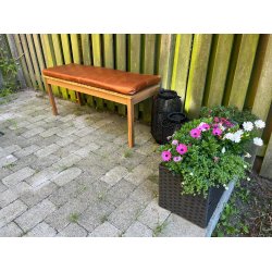 Bnkhynde 118x40x5cm i sort eller cognac bffellder