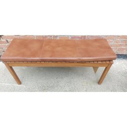 Bnkhynde 118x40x5cm i sort eller cognac bffellder
