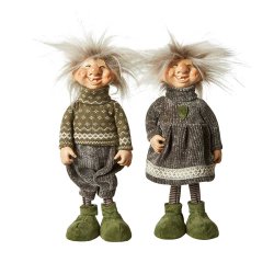 Juletrolde dreng - med striktrje og bukser - Vlg strrelse og farve