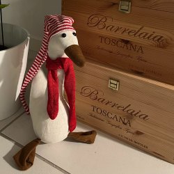 Juleand med hue og trklde - Vlg strrelse