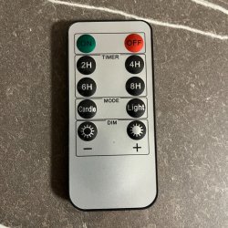 S�t med 3 stk. LED lys i glascylinder - Frostet hvid