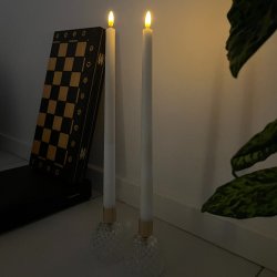 S�t af to LED hvide stagelys glatte - v�lg h�jde