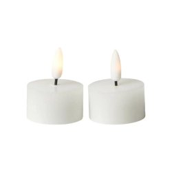 LED fyrfadslys i s�t af 2 stk. - f�s i flere farver