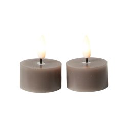 LED fyrfadslys i s�t af 2 stk. - f�s i flere farver