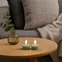 LED fyrfadslys i s�t af 2 stk. - f�s i flere farver