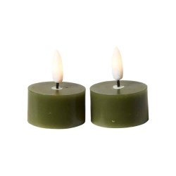 LED fyrfadslys i s�t af 2 stk. - f�s i flere farver