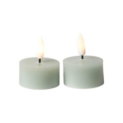 LED fyrfadslys i s�t af 2 stk. - f�s i flere farver