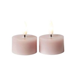 LED fyrfadslys i s�t af 2 stk. - f�s i flere farver