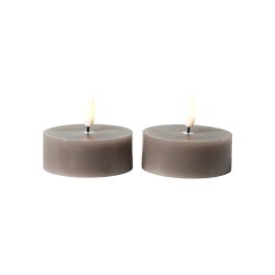 LED fyrfadslys i s�t af 2 stk. - f�s i flere farver