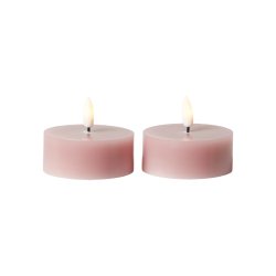 LED fyrfadslys i s�t af 2 stk. - f�s i flere farver