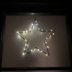 Stjerne eller hjerte formet LED Lysophng - til inde- og udendrs brug - Batteri