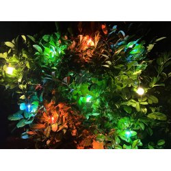 Partylights til parasol og andet. Skaber hygge om aftenen. Lavenergi LED kde - vlg farve p prene