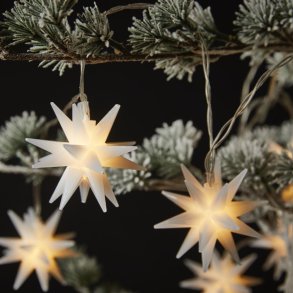 3D stjerne lyskde 10 LED - Batteri